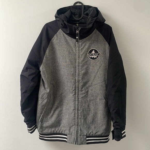 Burton Big Boy's Game Day Jacket Youth XL 18 years gray black ski snowboard - Picture 3 of 15